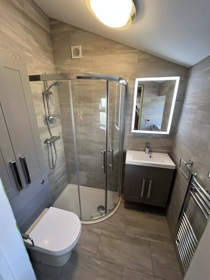 Bathroom mixer tap and basin